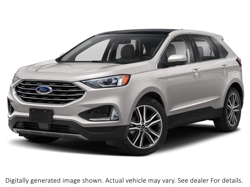 2019 Ford Edge Titanium White Platinum Metallic Tri-Coat  Shot 1