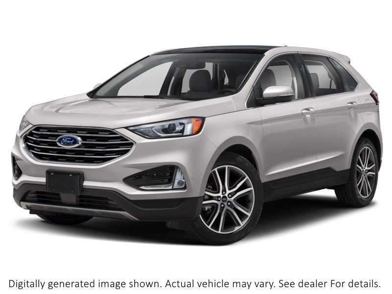 2019 Ford Edge Titanium White Platinum Metallic Tri-Coat  Shot 1