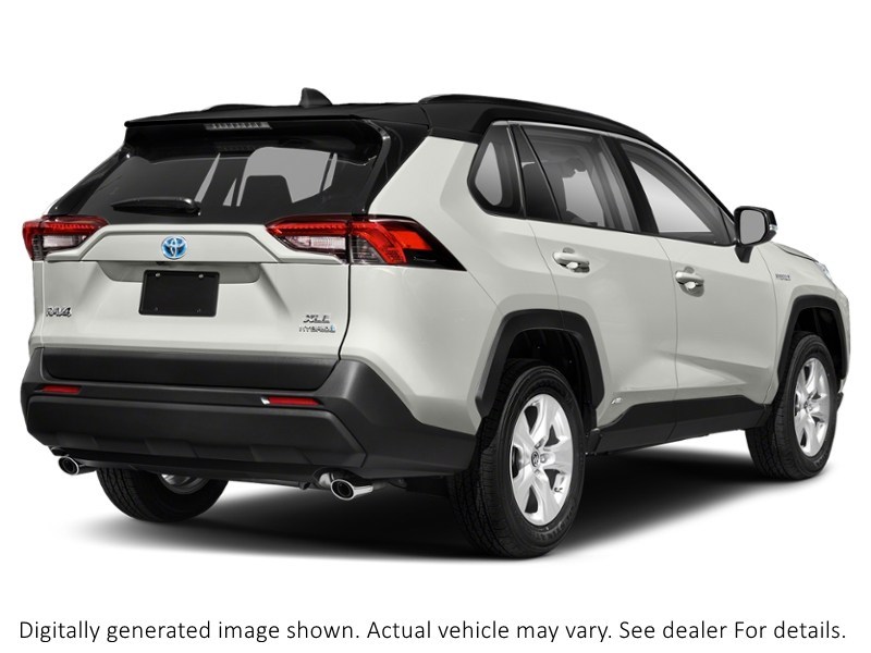 2021 Toyota Rav4 Hybrid Hybrid XLE AWD Blizzard Pearl w/Black Roof  Shot 2