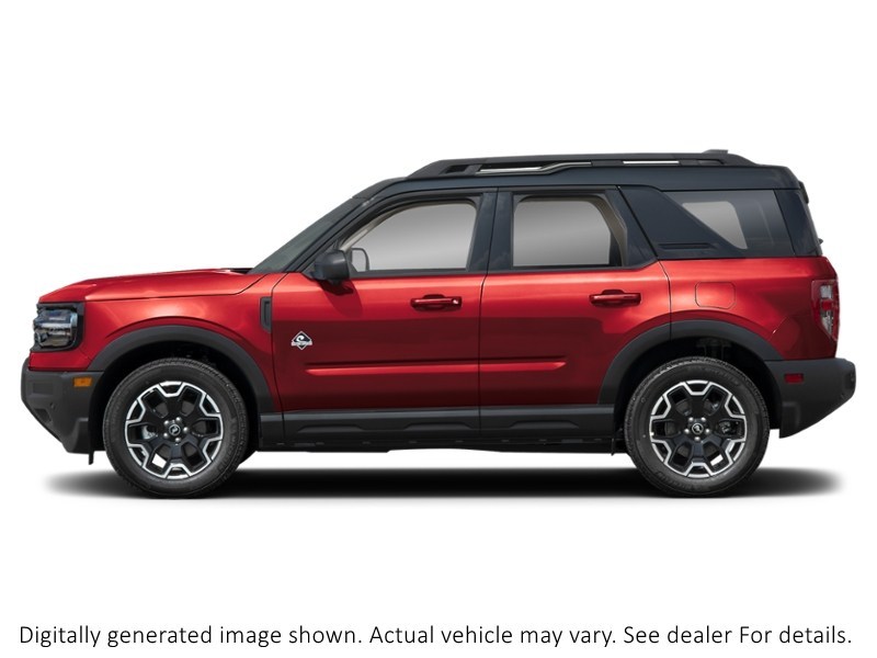 2026 Ford Bronco Sport Outer Banks 4X4 Ruby Red Metallic Tinted Clearcoat  Shot 3